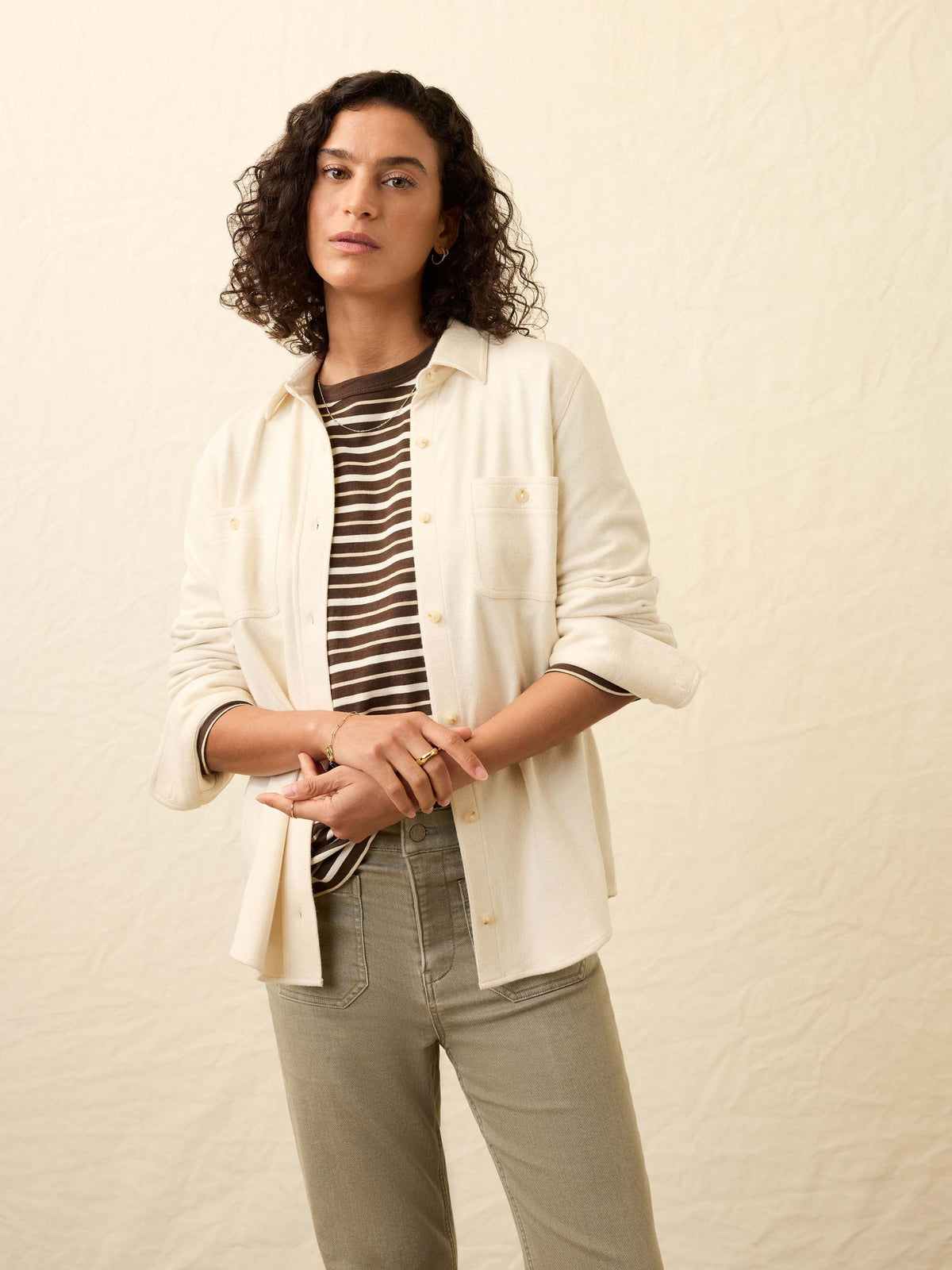 | Legend Sweater Shirt - Light Oatmeal Twill | Faherty Brand