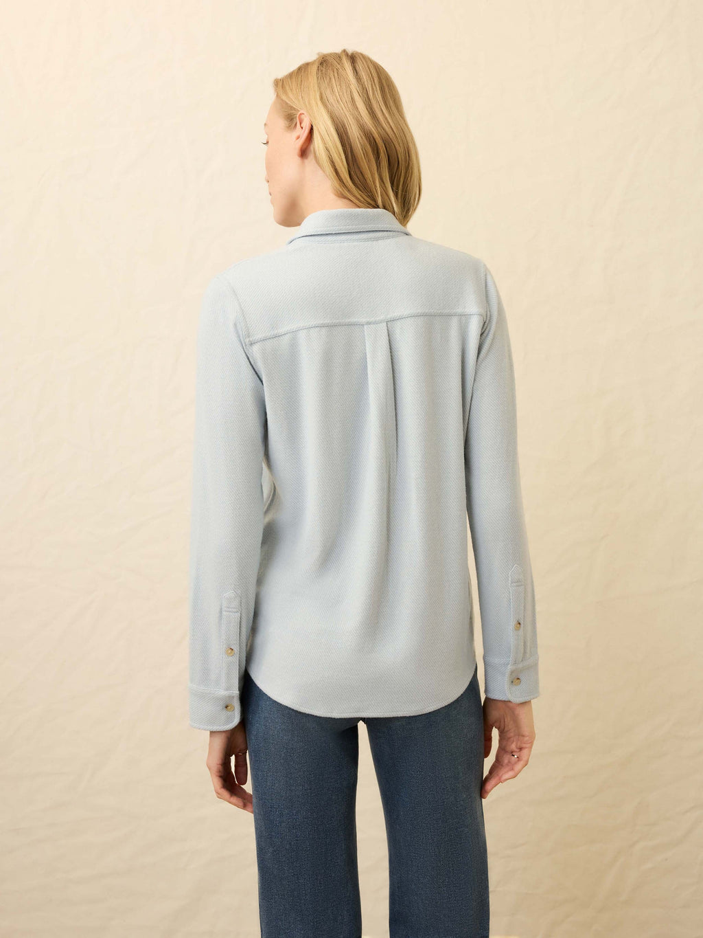 | Legend Sweater Shirt - Ice Blue Twill | Faherty Brand