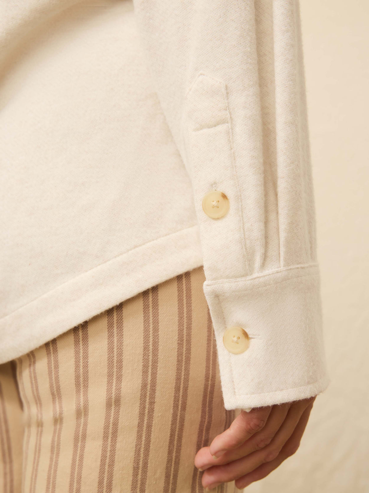 | Legend Sweater Overshirt - Off White | Faherty Brand