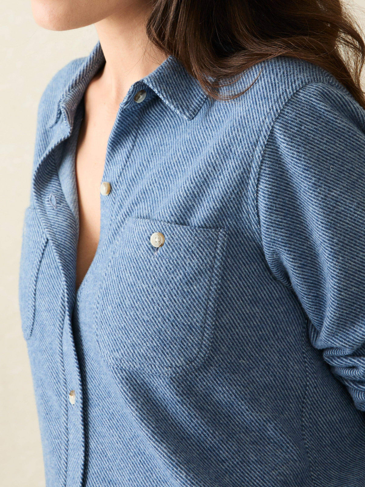 | Legend Sweater Shirt - Glacier Blue Twill | Faherty Brand