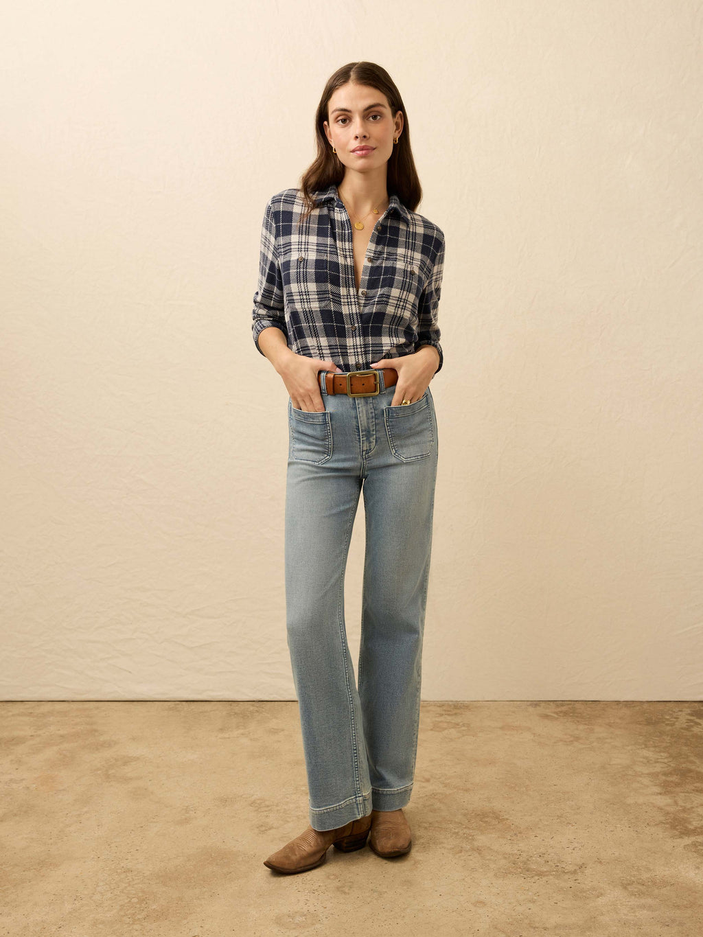 | Legend Sweater Shirt - Sapphire Lake Plaid | Faherty Brand