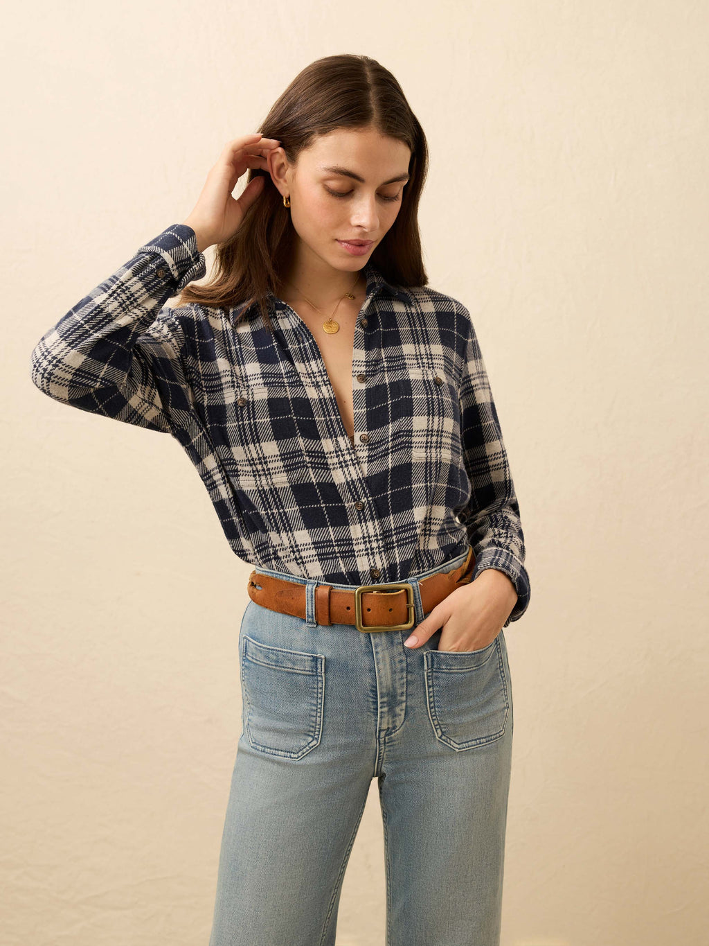 | Legend Sweater Shirt - Sapphire Lake Plaid | Faherty Brand