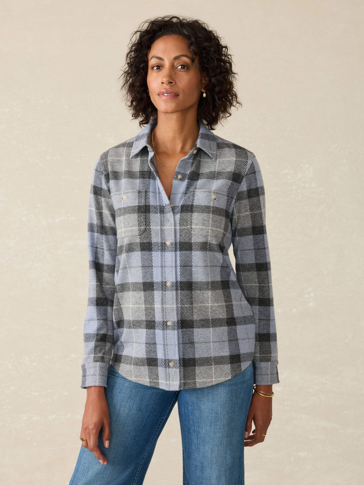 | Legend Sweater Shirt - True North Plaid | Faherty Brand