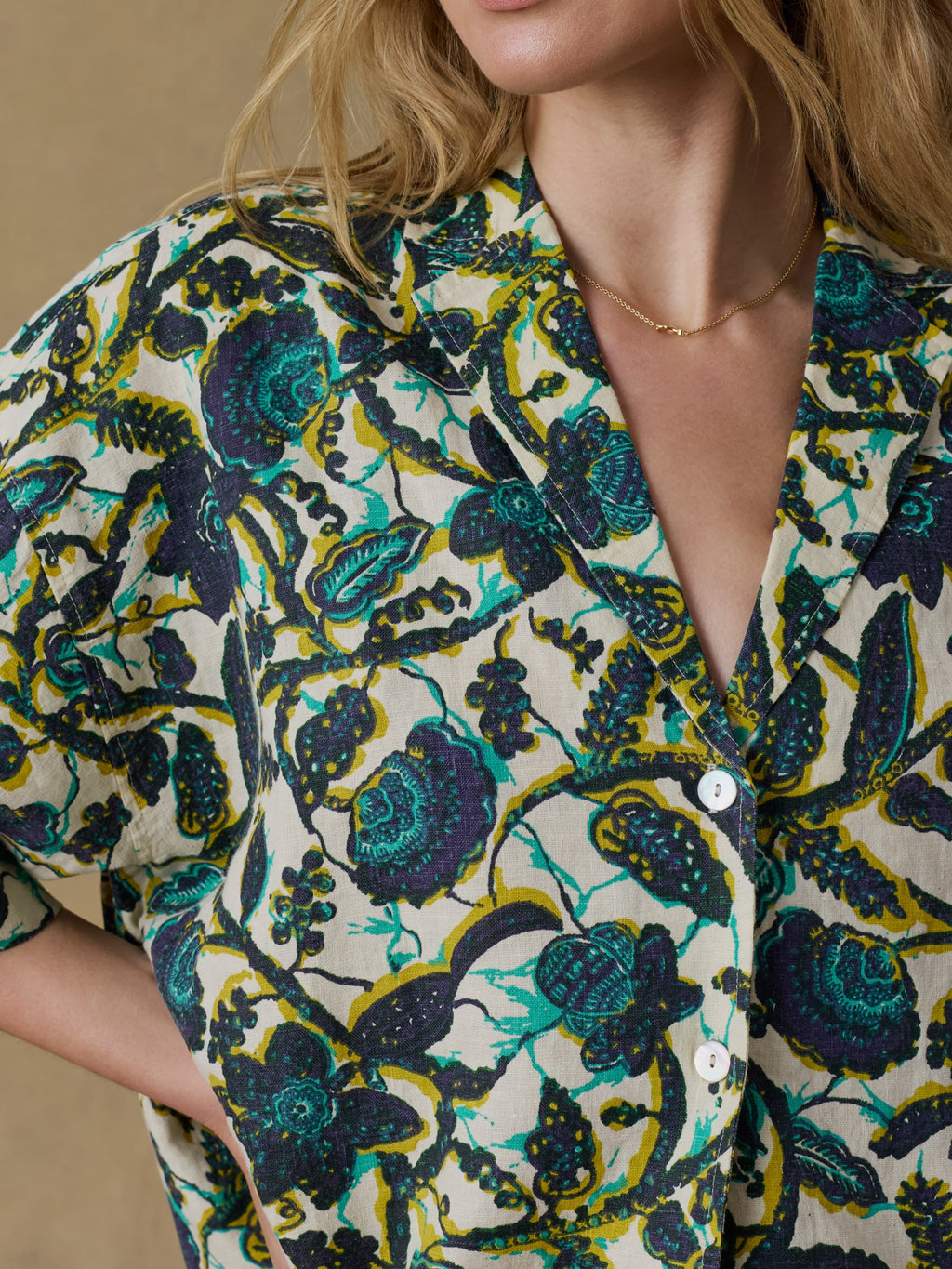 | Montecito Linen Relaxed Camp Shirt - Tropics | Faherty Brand